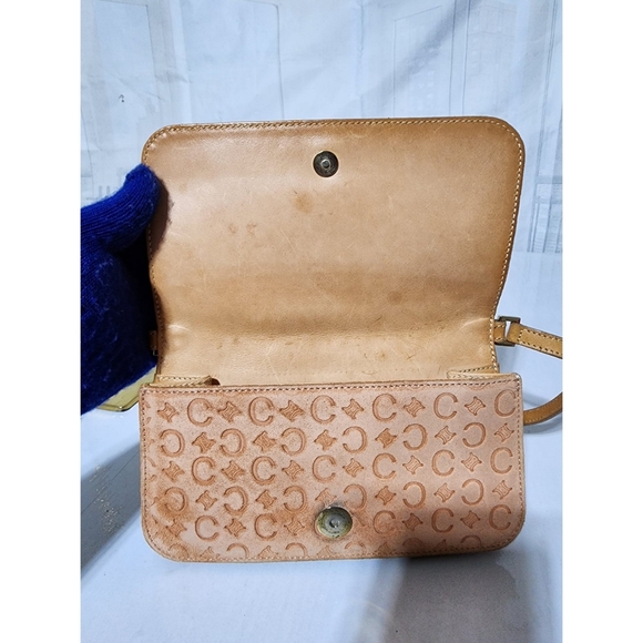 CELINE Vintage Macadam Suede Shoulder Bag Salmon Pink - Picture 16 of 16